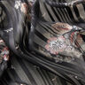 Chiffon mit Satin- und Metallicstreifen Blumen – schwarz/weiss,  thumbnail number 3