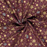 Baumwollstoff Popeline große Sterne – merlot/gold,  thumbnail number 3