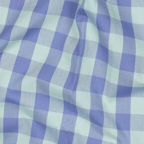 Baumwollpopeline Karo | Poppy Fabrics – hellmint/flieder, 