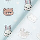 Baumwolljersey süße Tiergesichter – babyblau,  thumbnail number 4