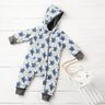 Alpenfleece Aquarell-Sterne – natur/indigo,  thumbnail number 6