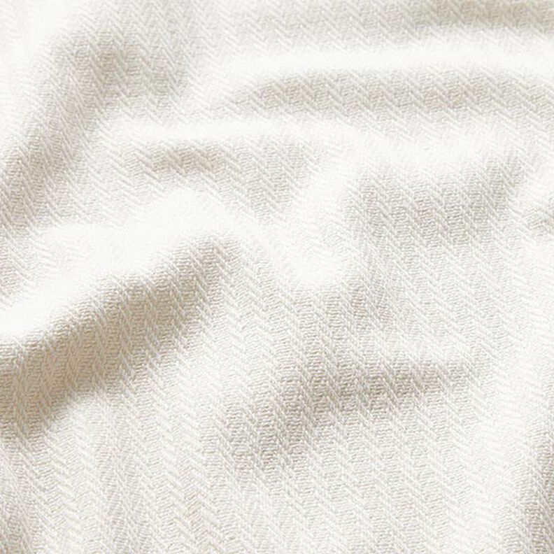 Dekostoff Jacquard dezente Streifen – wollweiss, image number 2
