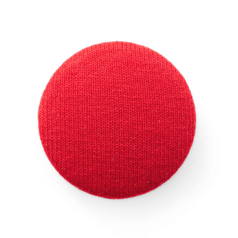 Bezogener Knopf, Viskosejersey Medium – chili,  image number 1