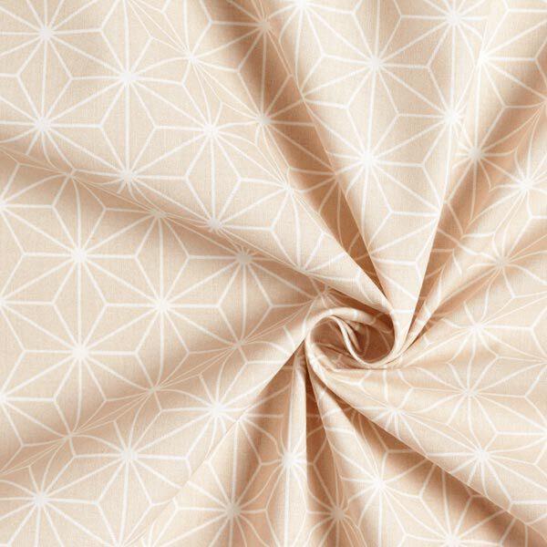 Baumwollstoff Cretonne Japanische Sterne Asanoha – sand,  image number 4