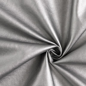 Kunstleder Metallik-Glanz – altsilber metallic, 