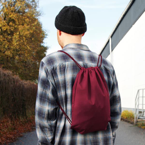 Dekostoff Canvas – bordeauxrot | Reststück 100cm