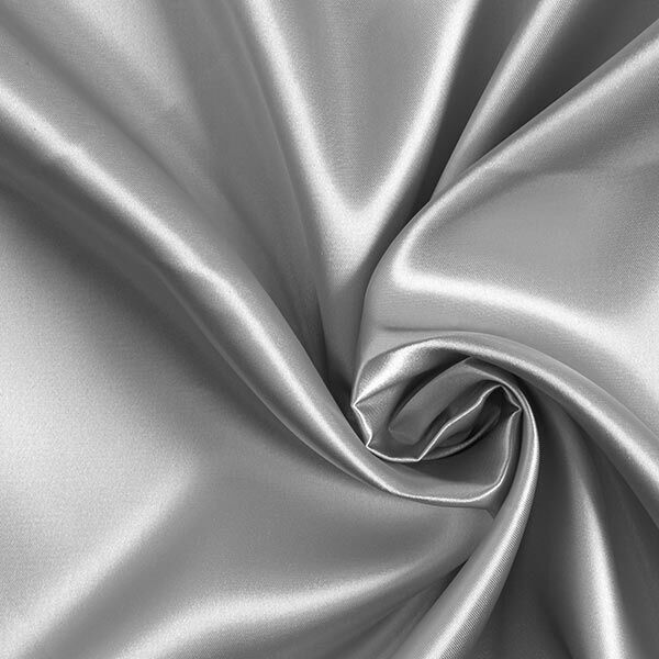 Polyestersatin – silber | Reststück 100cm