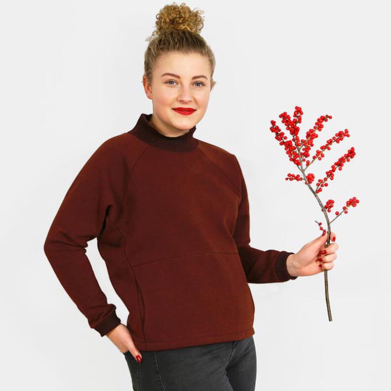 FRAU BETTI Fledermaussweater mit Bauchtasche und Stehkragen | Studio Schnittreif | XS-XXL,  image number 2