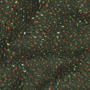 Teddyplüsch Tweed Melange | Poppy Fabrics – dunkelgrün, 