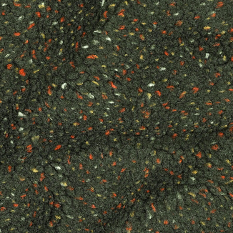 Teddyplüsch Tweed Melange | Poppy Fabrics – dunkelgrün, image number 2