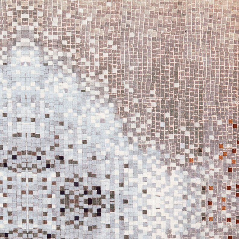 GOTS Baumwolljersey Mosaik | TCC x LOOKS by Wolfgang Joop – karamell/dunkeltaupe,  image number 8