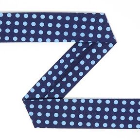 Schrägband Pünktchen (20 mm) 3 – navy, 