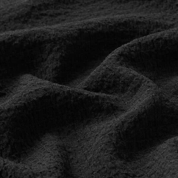 Leichter Seersucker uni – schwarz, image number 2