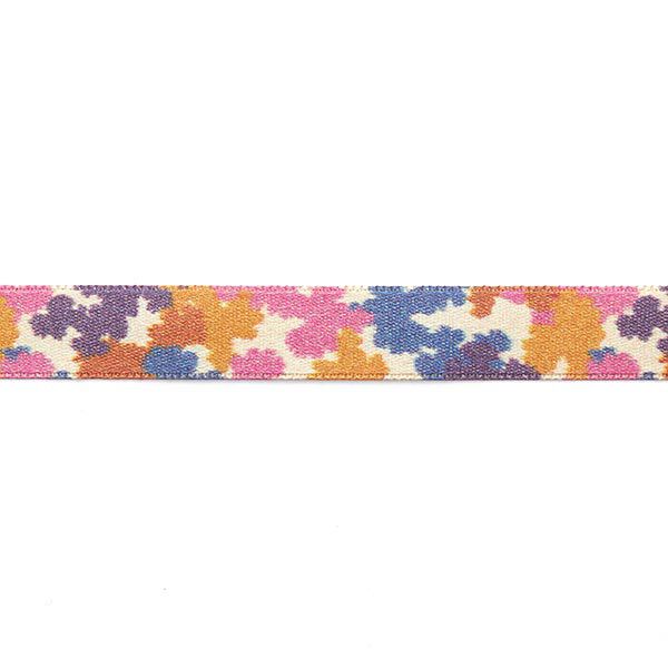 Satinband Camouflage [ 15 mm ] – anemone/pink,  image number 2