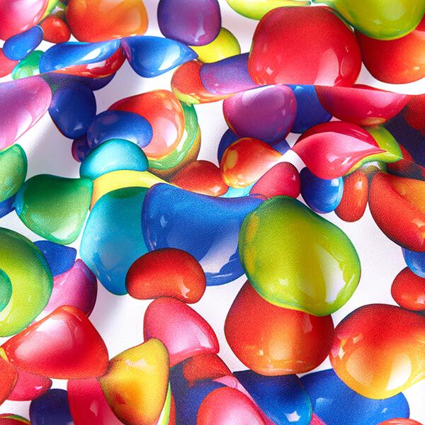 Polyesterstoff bunte Luftballons, image number 2