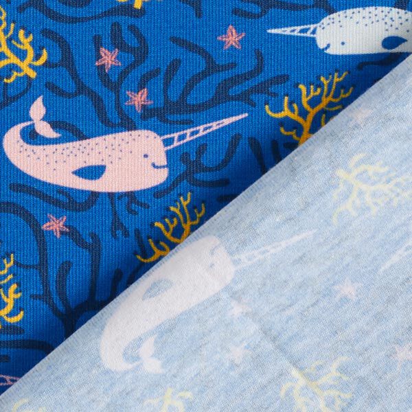 Baumwolljersey Wal | PETIT CITRON – marineblau, image number 4