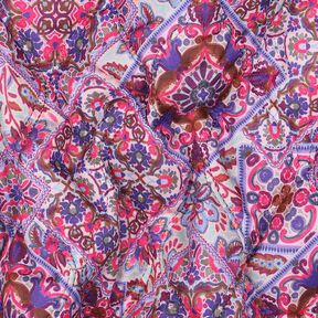 Steppstoff Doubleface Rauten | Poppy Fabrics &ndash; blaulila/maronenbraun, 