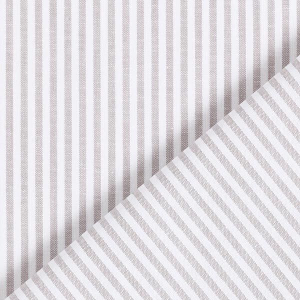 Baumwollpopeline Streifen, garngefärbt – grau/weiss