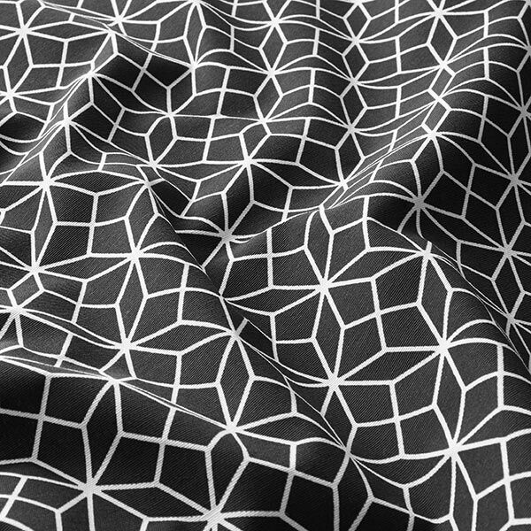 Dekostoff Canvas Kaleidoskop – schwarz/weiss,  image number 2