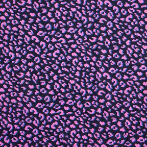 Beschichtete Baumwolle abstraktes Leo | Poppy Fabrics – nachtblau/pink, 