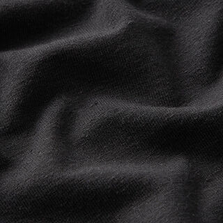 Jersey Baumwoll-Leinen-Mix uni – schwarz, 