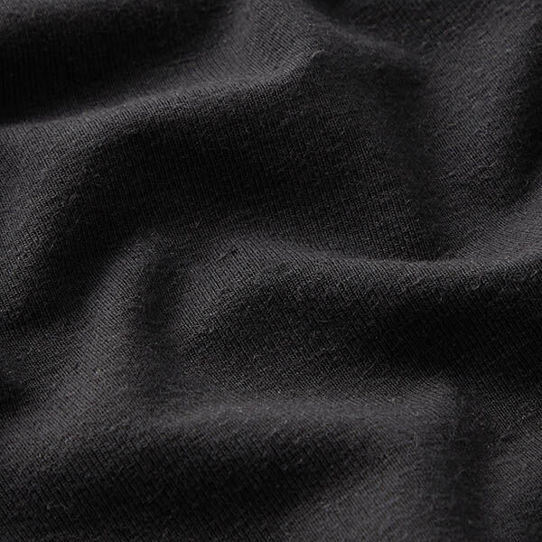 Jersey Baumwoll-Leinen-Mix uni – schwarz