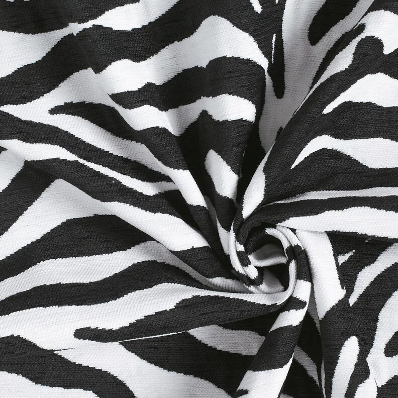 Polsterstoff Jacquard Zebra – weiss/schwarz,  image number 3