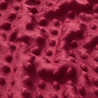 Kuschelfleece geprägte Punkte – bordeauxrot, 