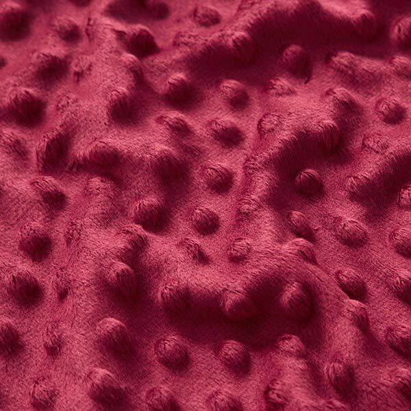 Kuschelfleece geprägte Punkte – bordeauxrot, image number 2