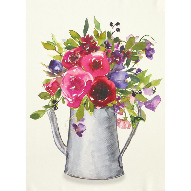 Dekopanel Köper Aquarellblumen – elfenbein/beere,  image number 7