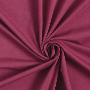 Baumwolljersey Medium Uni – bordeauxrot, 