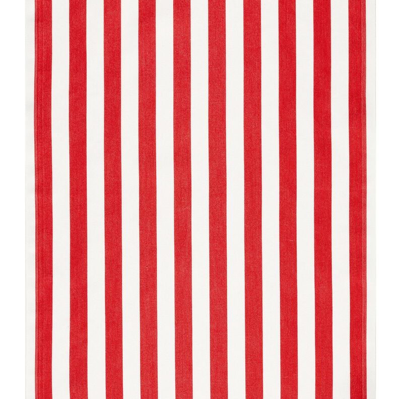 Outdoor Liegestuhlstoff Längsstreifen 44 cm – feuerrot/weiss,  image number 1