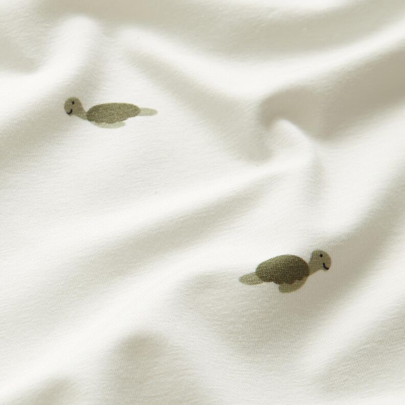 Baumwolljersey kleine Schildkröten – wollweiss,  image number 2