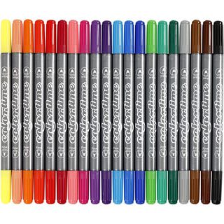 Colortime Dual Filzstifte [20Stück ], 