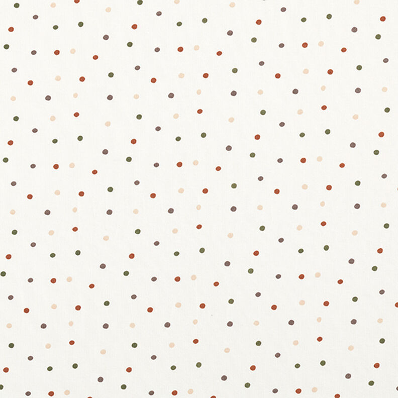 Baumwolljersey bunte Punkte – wollweiss,  image number 1