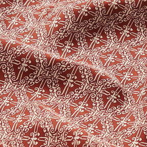 Polyester Satin Paisley Rauten – kupfer, 