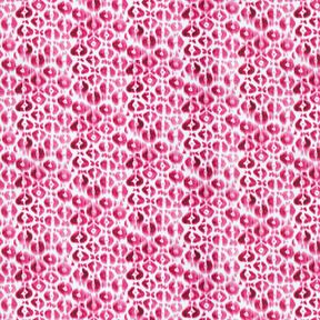 GOTS French Terry Batik-Leomuster | TCC x LOOKS by Wolfgang Joop – purpur/weiss, 