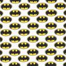 Baumwollpopeline Batman Logo Lizenzstoff | DC Comics – weiss,  thumbnail number 1