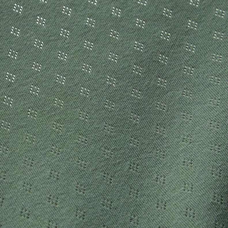 Feinstrickjersey mit Lochmuster – dunkelgrün,  image number 3