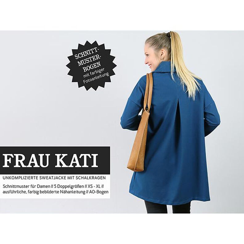 FRAU KATI Sweatjacke mit Schalkragen & Kellerfalte | Studio Schnittreif | XS-XXL,  image number 1