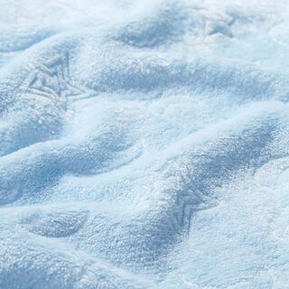 Kuschelfleece Mond & Sterne – babyblau, 