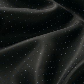 Futterstoff kleine Punkte – schwarz/hellblau, 
