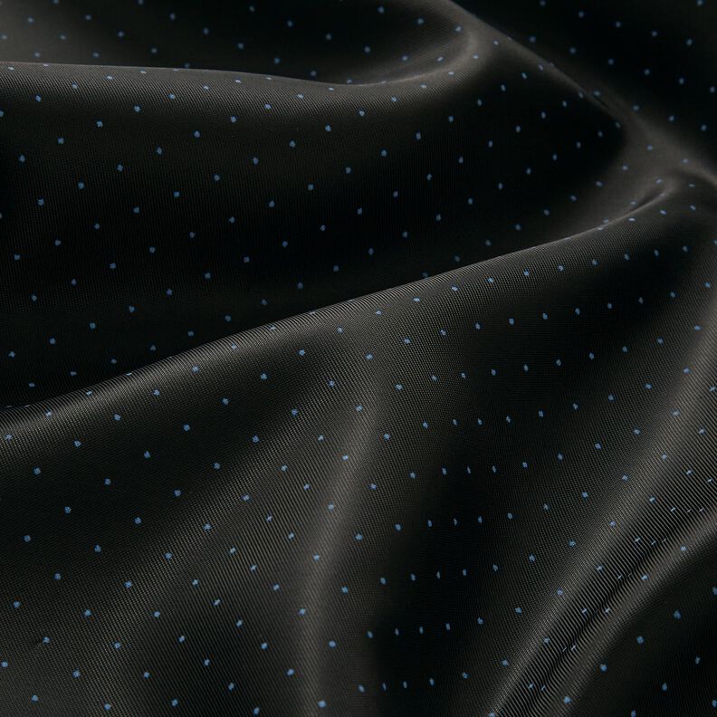 Futterstoff kleine Punkte – schwarz/hellblau,  image number 2