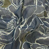 Crêpe Chiffon große Blumen – marineblau/khaki,  thumbnail number 3