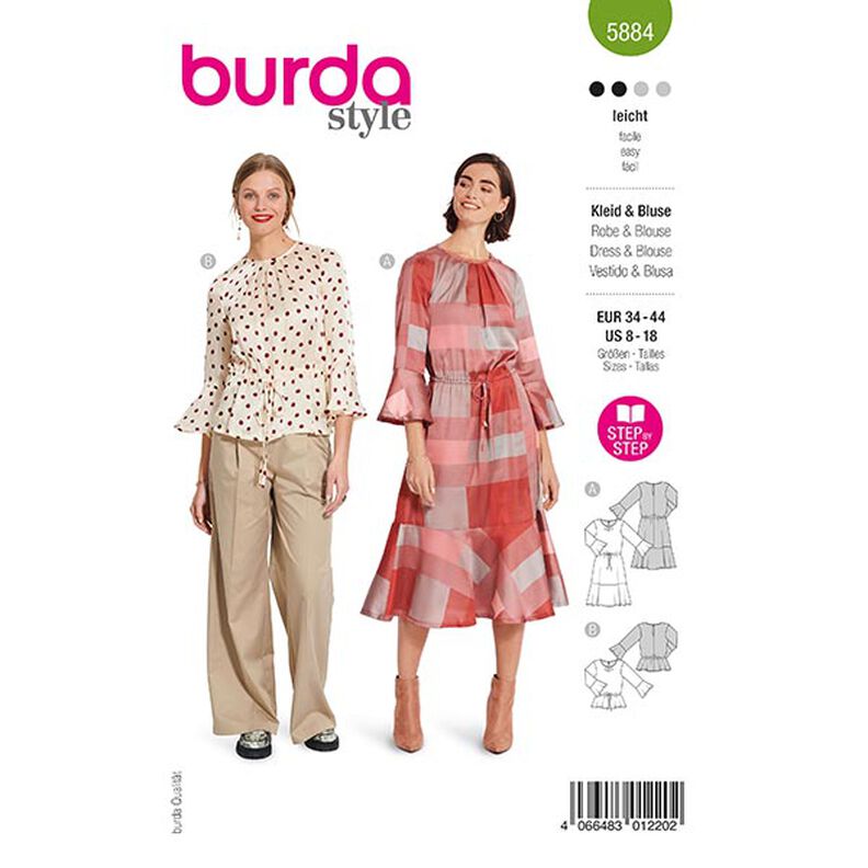 Bluse / Kleid | Burda 5884 | 34-44,  image number 1