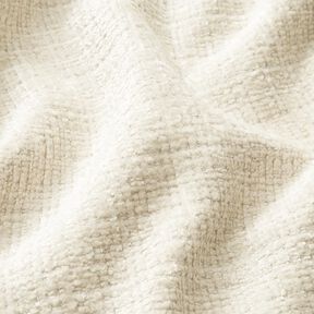 Polsterstoff Chenille Uni – wollweiss, 