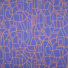 Baumwoll-Voile Town | Nerida Hansen – blaulila/pfirsichorange, 