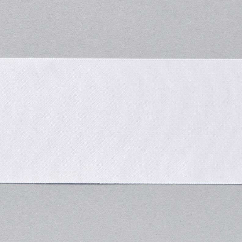 Satinband [50 mm] – weiss,  image number 1