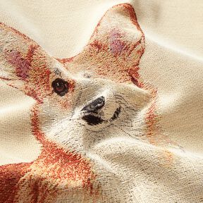 Dekopanel Gobelin kleiner Corgi &ndash; hellbeige/karamell, 