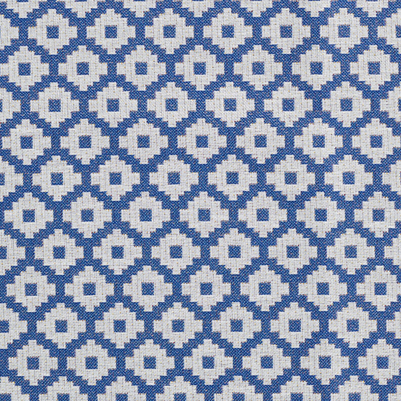 Outdoorstoff Jacquard Rauten – blau,  image number 1